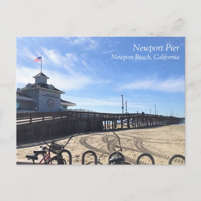 Newport Pier, Newport Beach, Kalifornien Vykort (Framsida)