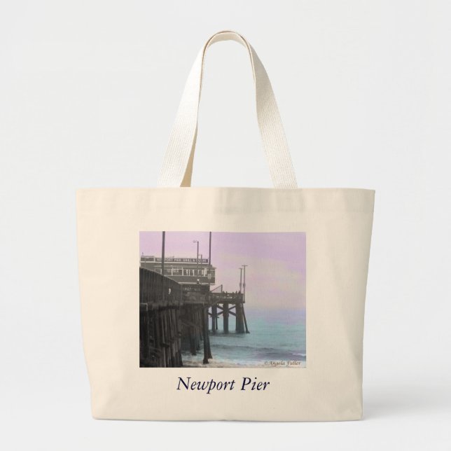 Newport Pier - tonad fotobag Jumbo Tygkasse (Framsidan)