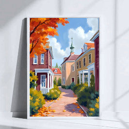 Newport Rhode Island Akvarell Poster