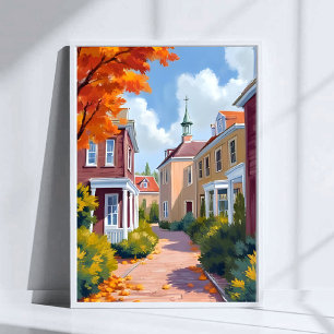 Newport Rhode Island Akvarell Poster
