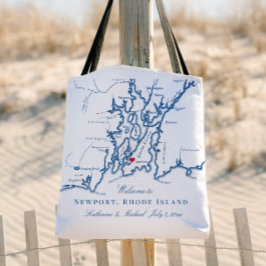 Newport Rhode Island Bröllskaps Välkomstkasse Tygkasse