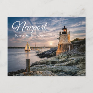 Newport Rhode Island Castle Hill Lighthouse RI Vykort
