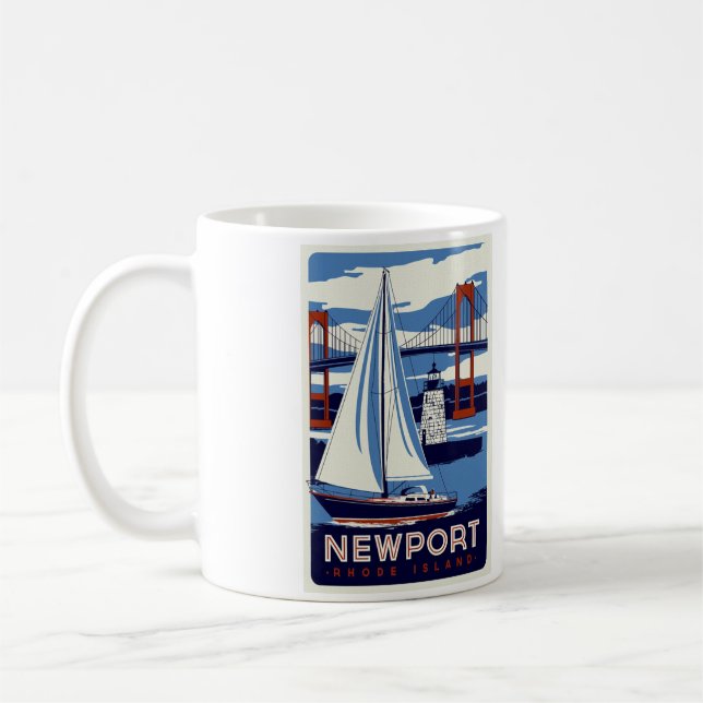 Newport Rhode island Coffee Mugg - Storlekare 11oz (Vänster)