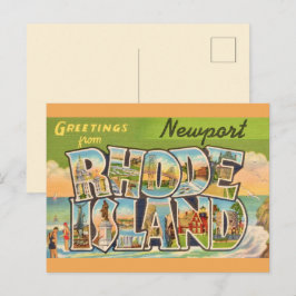 Newport Rhode Island Hälsningar vykort