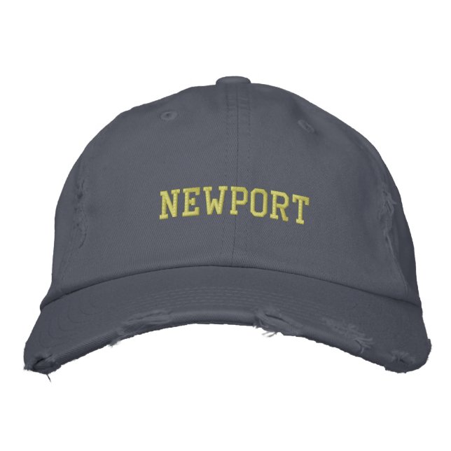 Newport Rhode island Hat Broderad Keps (Framsida)
