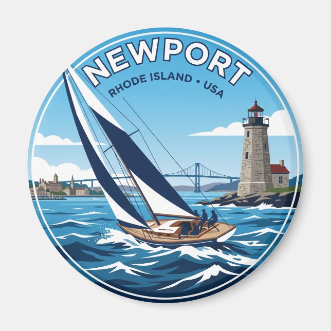 Newport Rhode Island Magnet (Framsidan)