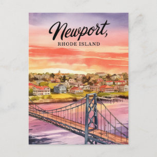 Newport, Rhode island-målning Vykort