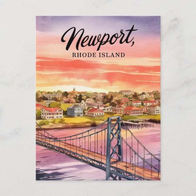 Newport, Rhode island-målning Vykort (Framsida)