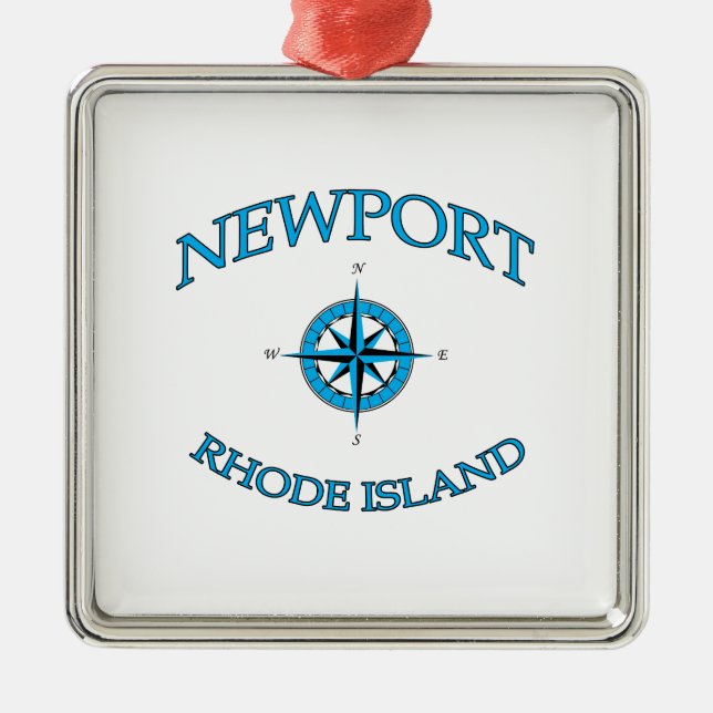 Newport Rhode island Nautical Julgransprydnad Metall (Framsidan)