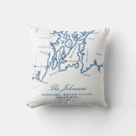 Newport Rhode Island Nygifta Vår Första Jul Kudde