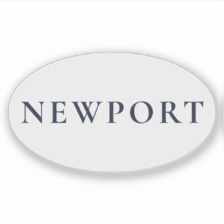 Newport Rhode Island Preppy Coastal Oval Klistermärken