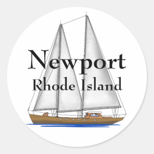 Newport Rhode island Runt Klistermärke
