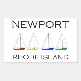 Newport Rhode island Sailcraft Rektangulärt Klistermärke