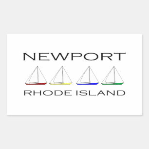 Newport Rhode island Sailcraft Rektangulärt Klistermärke