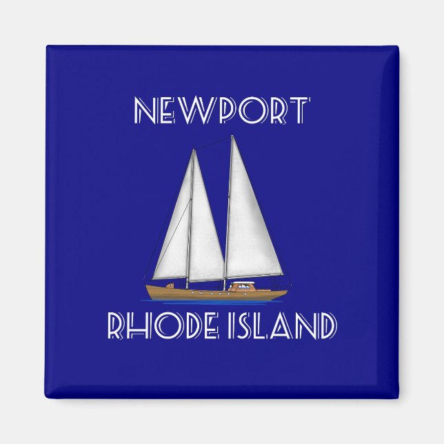 Newport Rhode island Sailing Magnet (Framsidan)