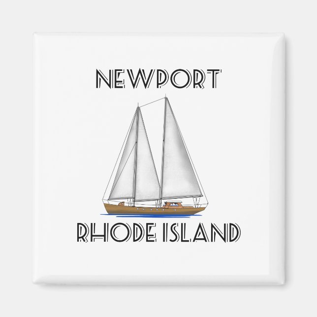 Newport Rhode island Sailing Magnet (Framsidan)