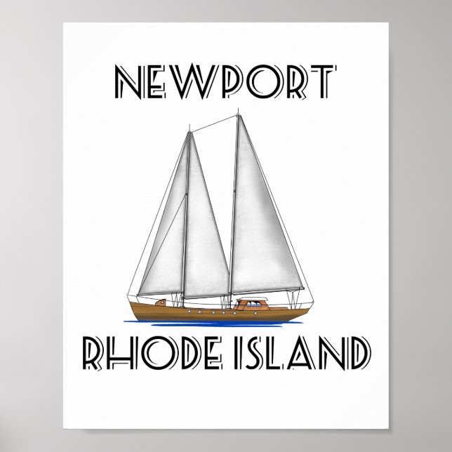 Newport Rhode island Sailing Poster (Framsidan)