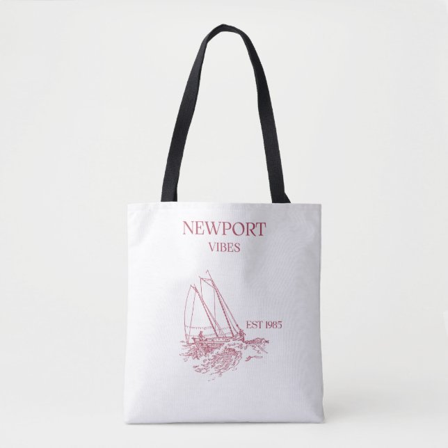 Newport Rhode Island Segel Axel Tote Väska (Framsida)