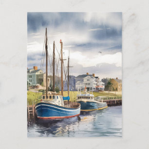 Newport, Rhode island-segelbåtsmålning Vykort