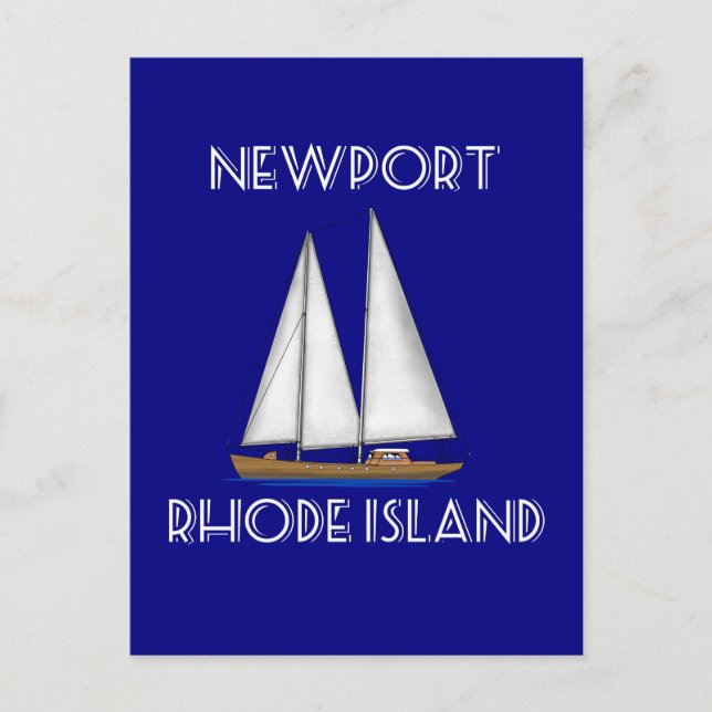 Newport Rhode Island Segling Vykort (Framsida)
