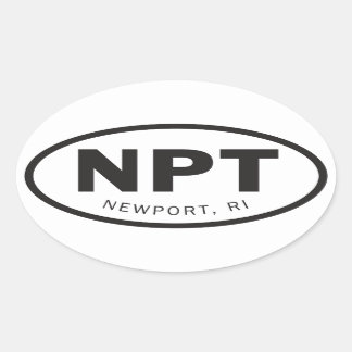 Newport, Rhode Island Sticker Ovalt Klistermärke