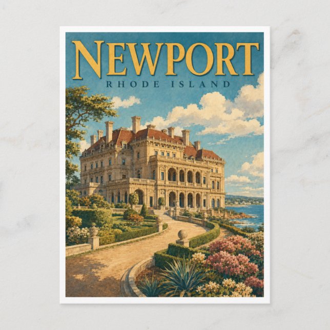 Newport Rhode Island The Breakers GeoSaga Vykort (Framsida)