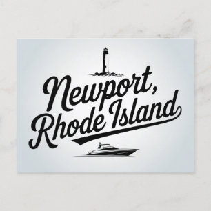 Newport, Rhode island-typografi Helg Vykort