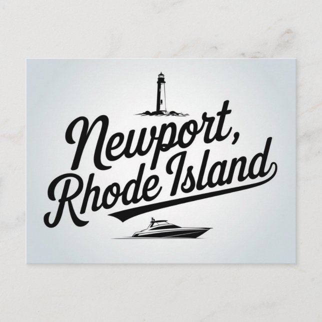 Newport, Rhode island-typografi Vykort (Framsida)