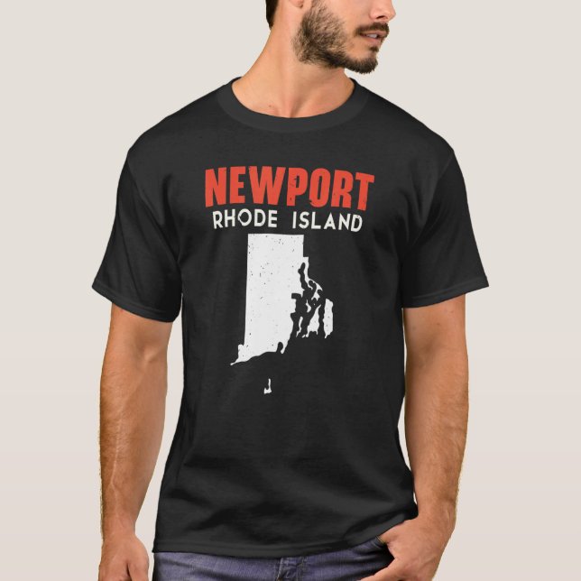 Newport Rhode Island USA State America Travel T Shirt (Framsida)