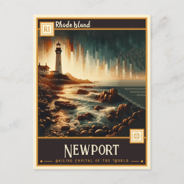 Newport, Rhode island | VINTAGE Vykort (Framsida)