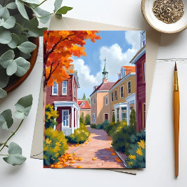 Newport Rhode island Watercolor Vykort
