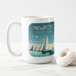 Newport Rhode island Yacht Tävling Vintage Kaffemugg