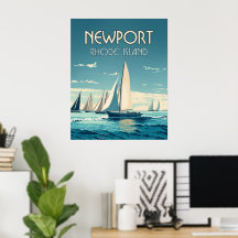 Newport Rhode island Yacht Tävling Vintage