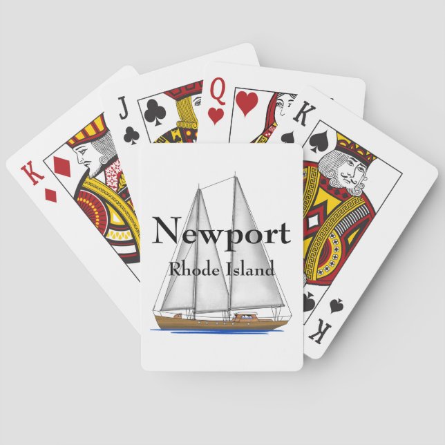 Newport Rhode - ö Spel Kort (Baksidan)