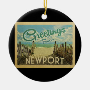 Newport Rhode - östrandvintage resor Julgransprydnad Keramik