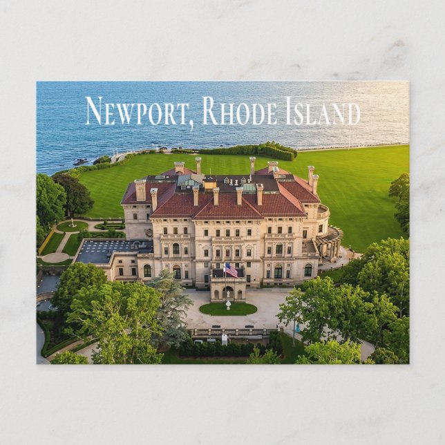 Newport RI Breakers-mansionen Rhode Island Vykort (Framsida)