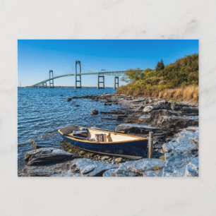 Newport RI Bridge Narragansett Bay Rhode Island Vykort