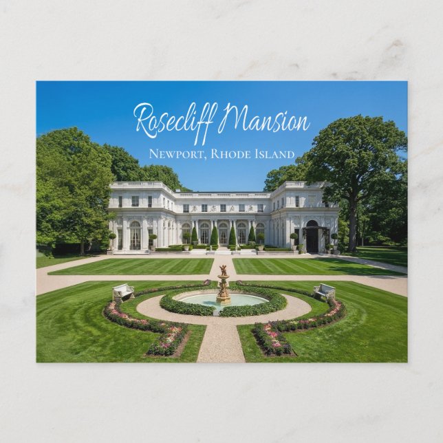 Newport RI Rosecliff Mansion Rhode Island Vykort (Framsida)