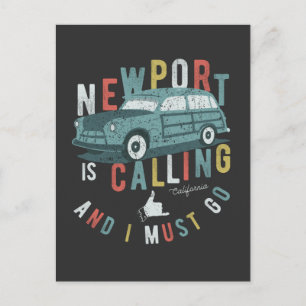Newport ringer och jag måste gå till T-Shirt Vykort