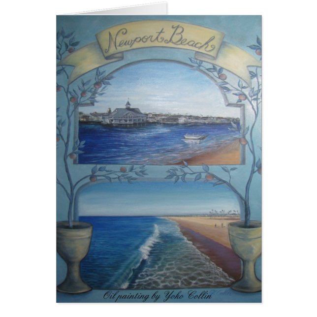 Newport strand hälsningskort (Framsidan)