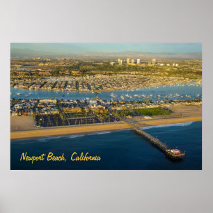 Newport strandKalifornien affisch