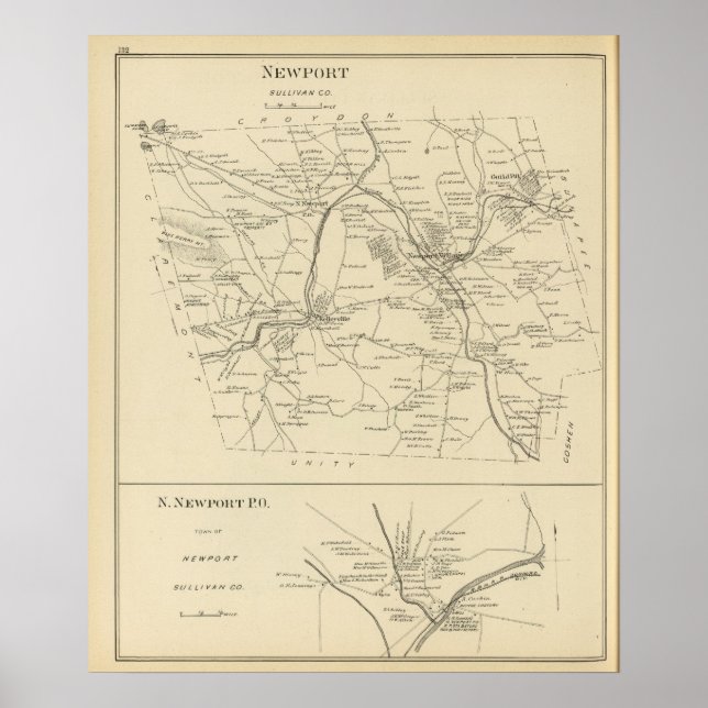 Newport, Sullivan Co Poster (Framsidan)