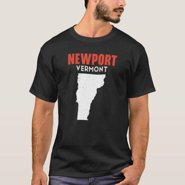 Newport Vermont USA State America Travel Vermonter T Shirt (Framsida)