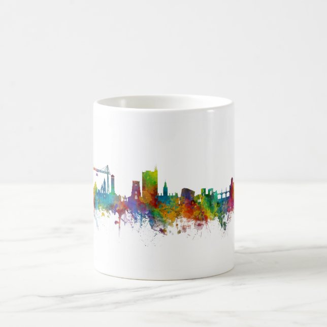 Newport Wales Skyline Kaffemugg (Center)