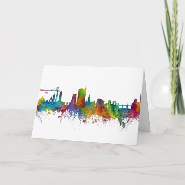 Newport Wales Skyline Kort (Framsida)