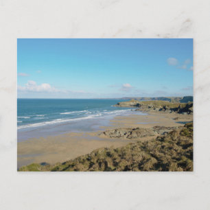 Newquay Bay Beacher Cornwall England Vykort