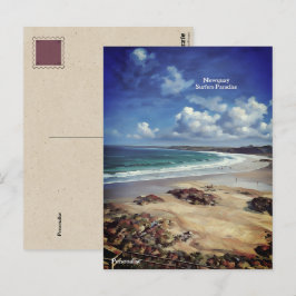 Newquay Surfa Beach Cornwall Seaside Personal Vykort