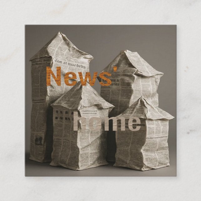 news' home fyrkantigt visitkort (Framsida)