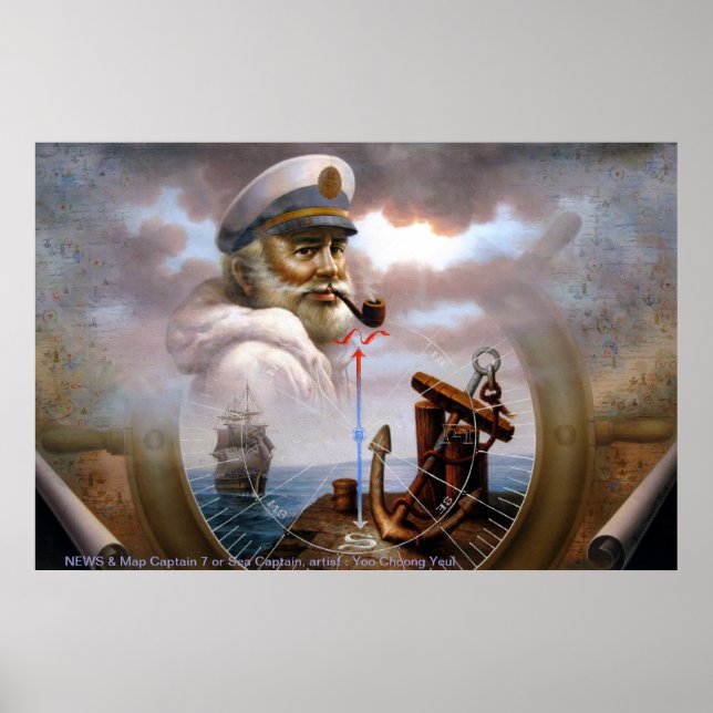 NEWS & Karta kapten 7 eller Sea Captain Poster (Framsidan)
