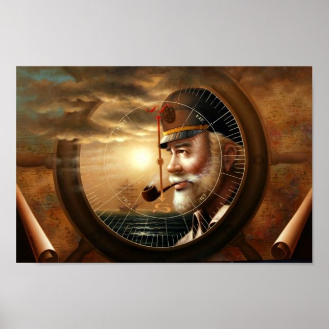 NEWS & Karta Kapten (havschef) Poster (Framsidan)